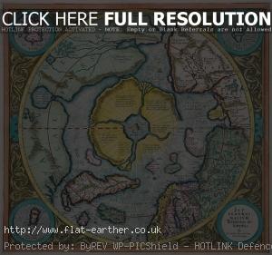 Antique Map Mercator Arctic